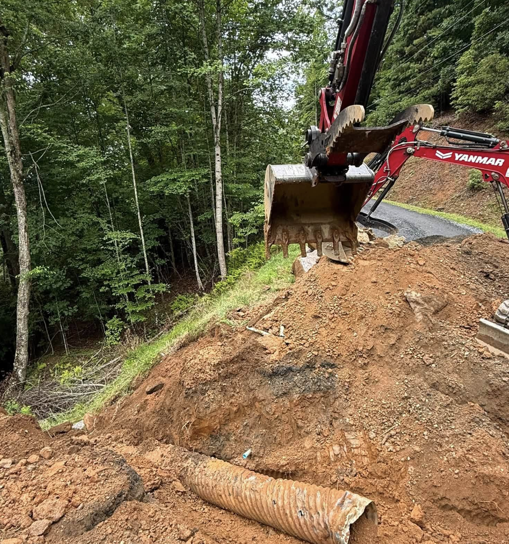 Professional site preparation completed in Easley, SC preparing land for new construction.