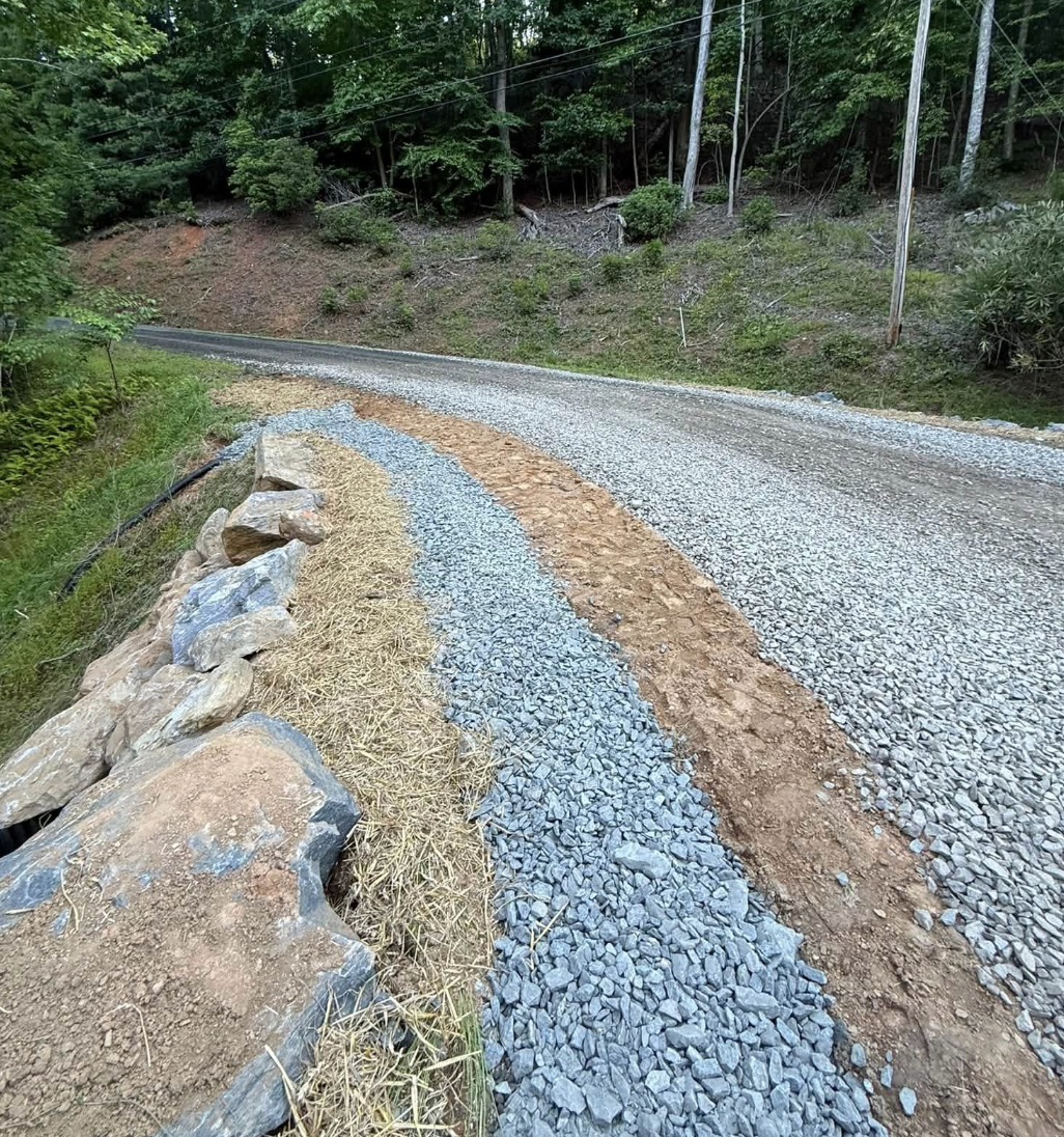 Site preparation and grading completed in Landrum, SC with precision earthmoving.