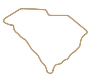 Outline of the state of South Carolina.