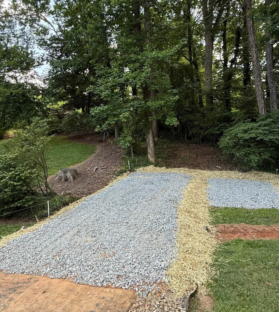 Driveway installation completed in Mills River, NC creating durable property access.