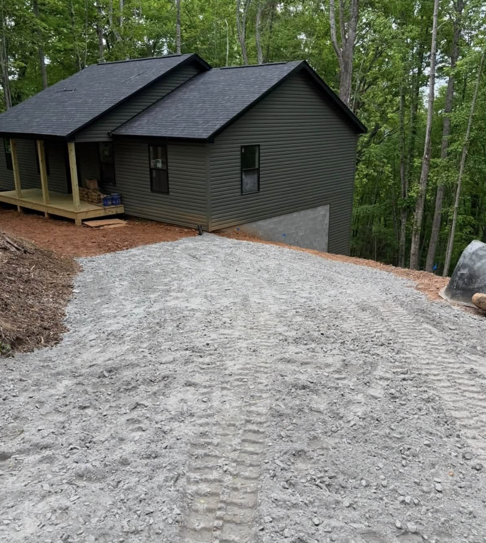 Grading and leveling project completed in Fairview, NC with reliable workmanship.