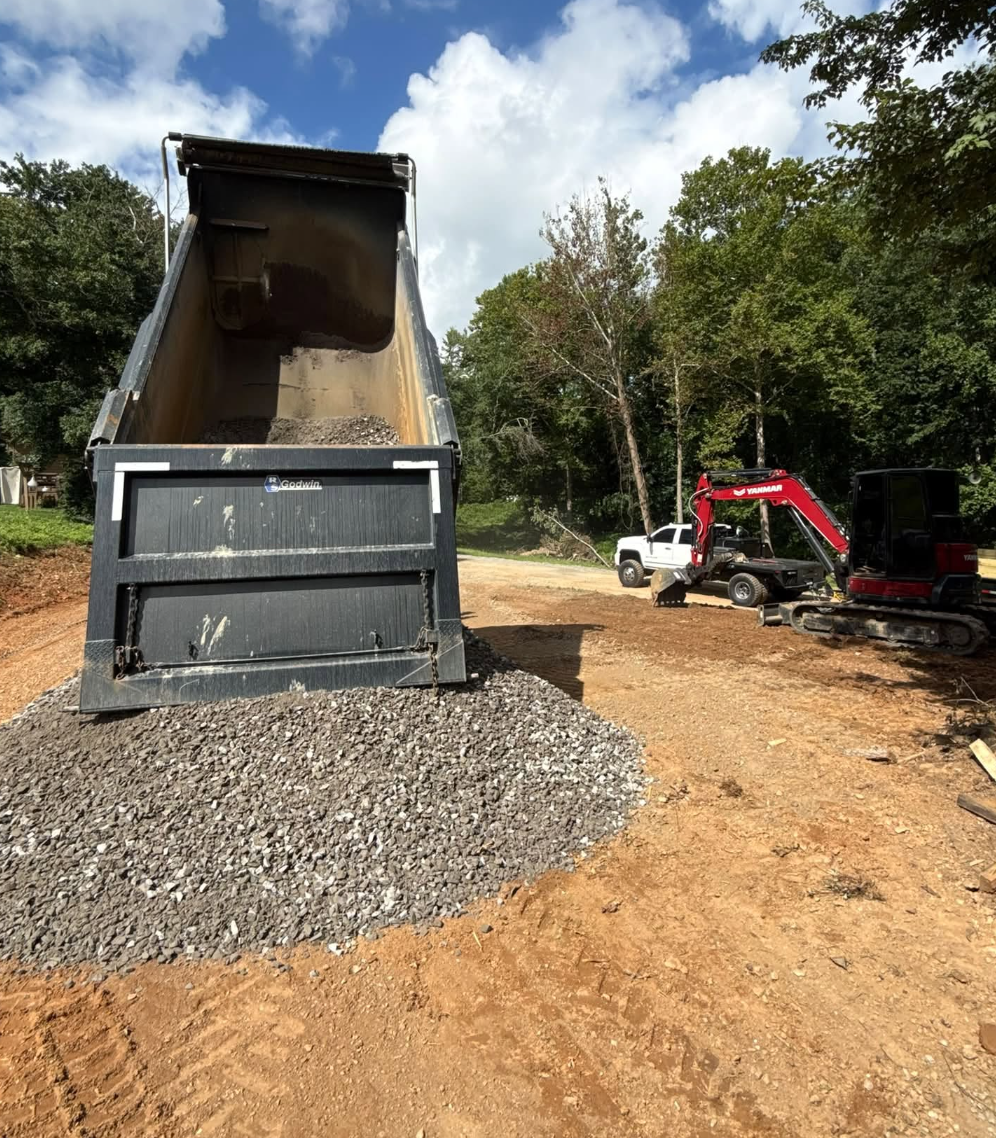 Gravel driveway installation completed in Boiling Springs, SC providing dependable property access.