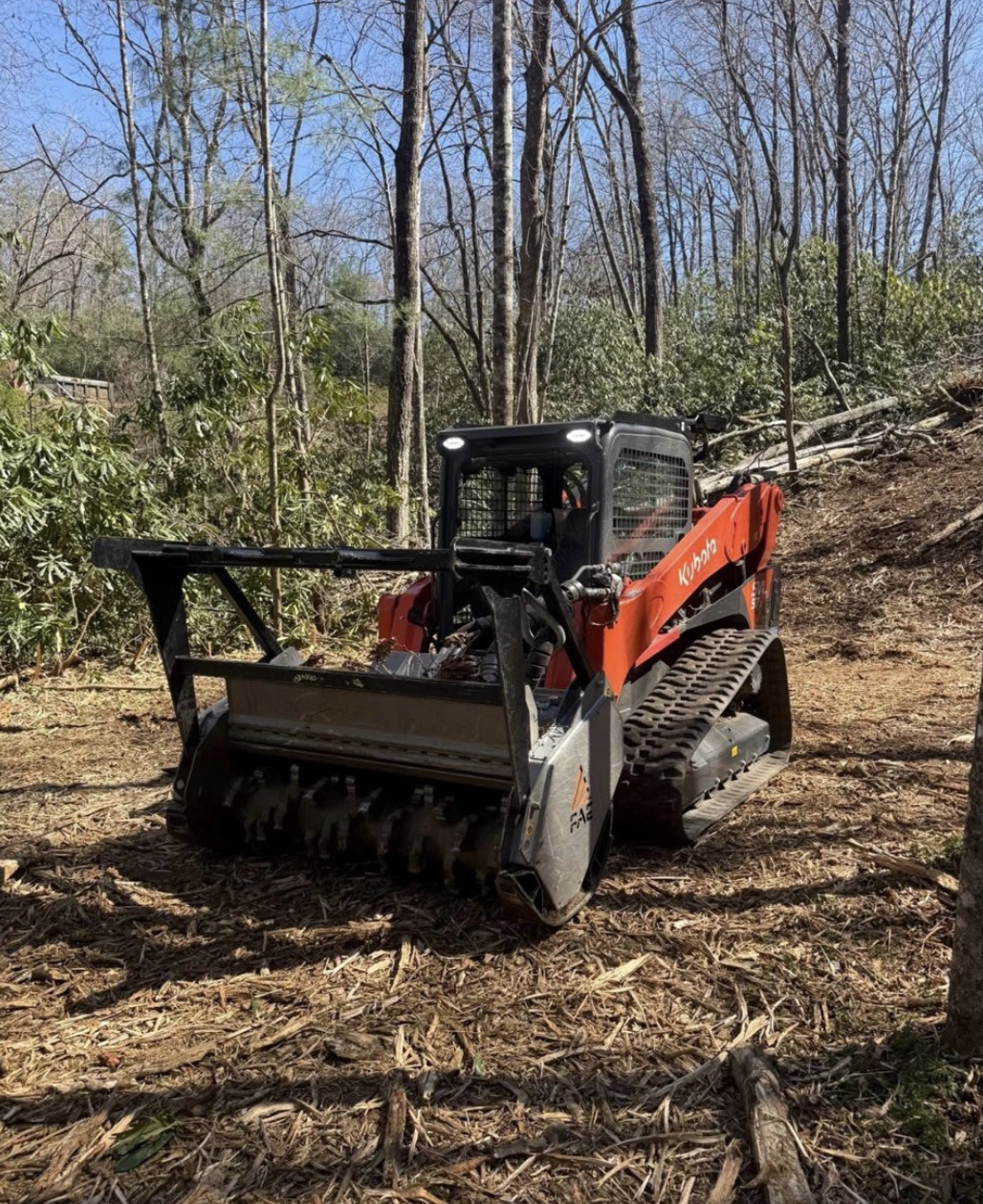 Residential site grading completed in Spartanburg, South Carolina.