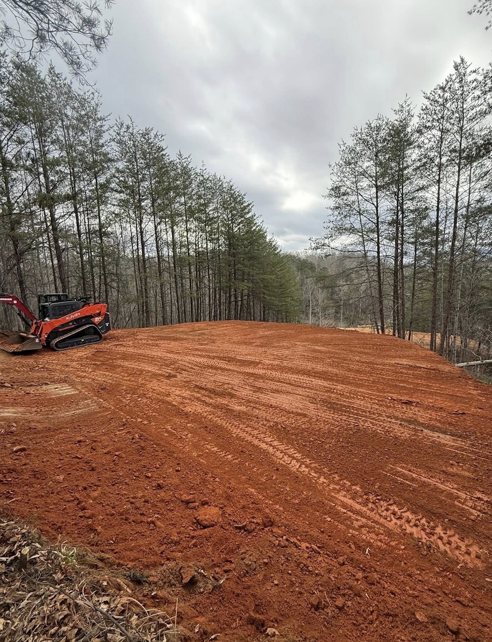 Lot clearing completed for future construction in Simpsonville, South Carolina.