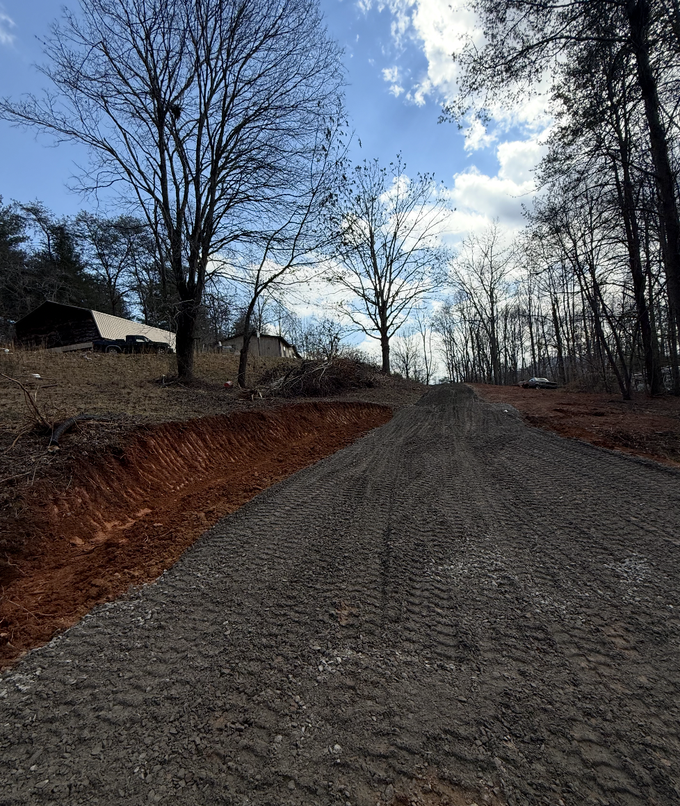 Residential building pad completed in Anderson, South Carolina.