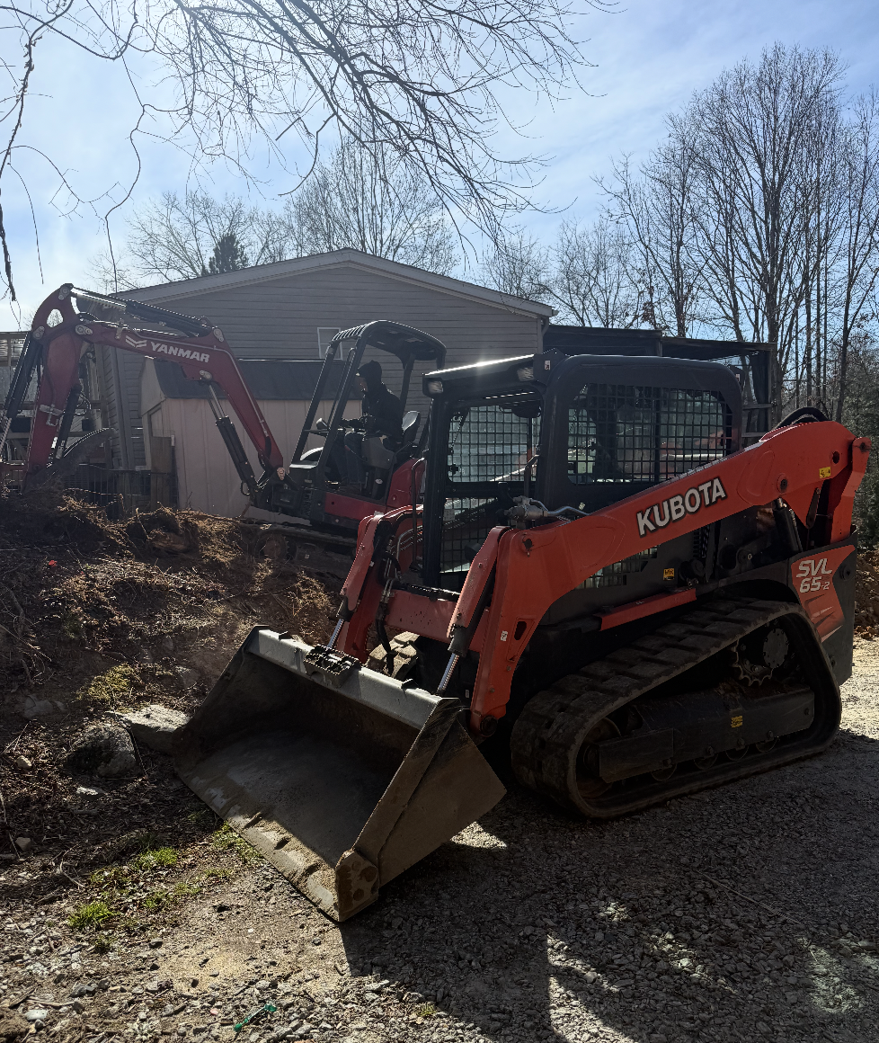 Cleared building lot ready for construction in Western North Carolina.