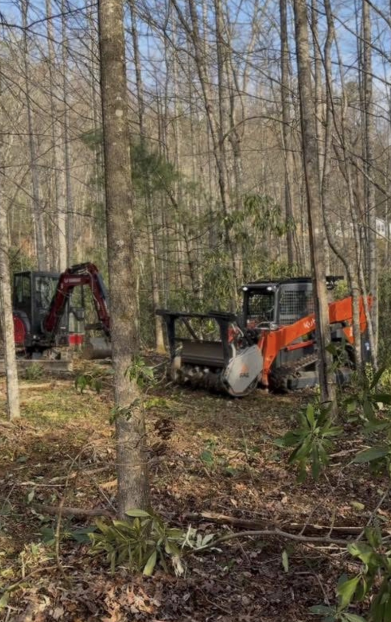 Gravel road installation completed in Western North Carolina.