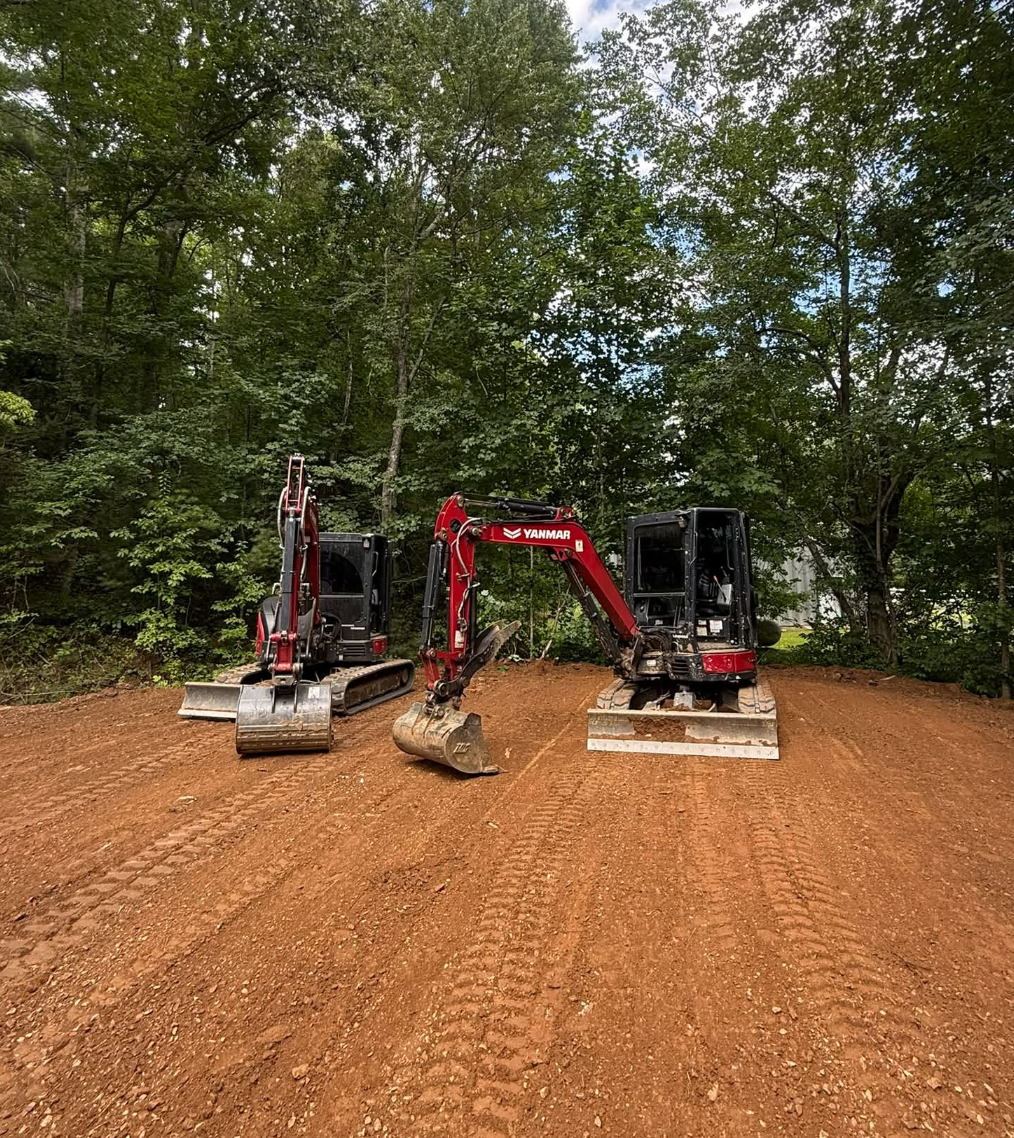 Building site preparation and land clearing completed in Greenville, SC with attention to detail from start to finish.
