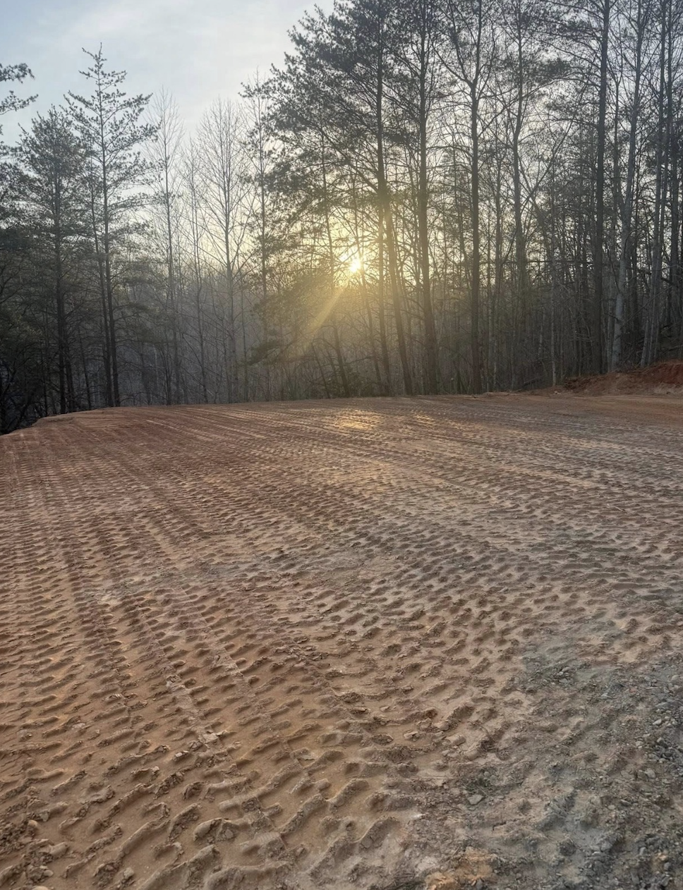 Gravel driveway construction completed in Anderson, South Carolina.