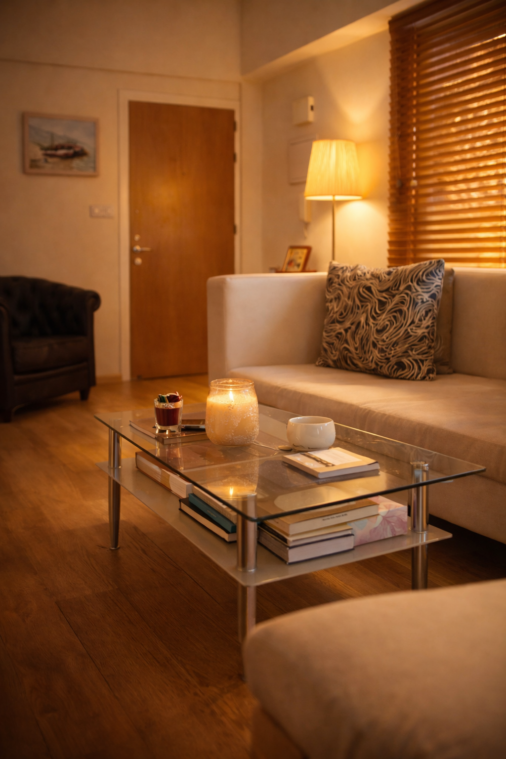 Comfortable waiting area at Christos Savvides Clinical Psychology Practice