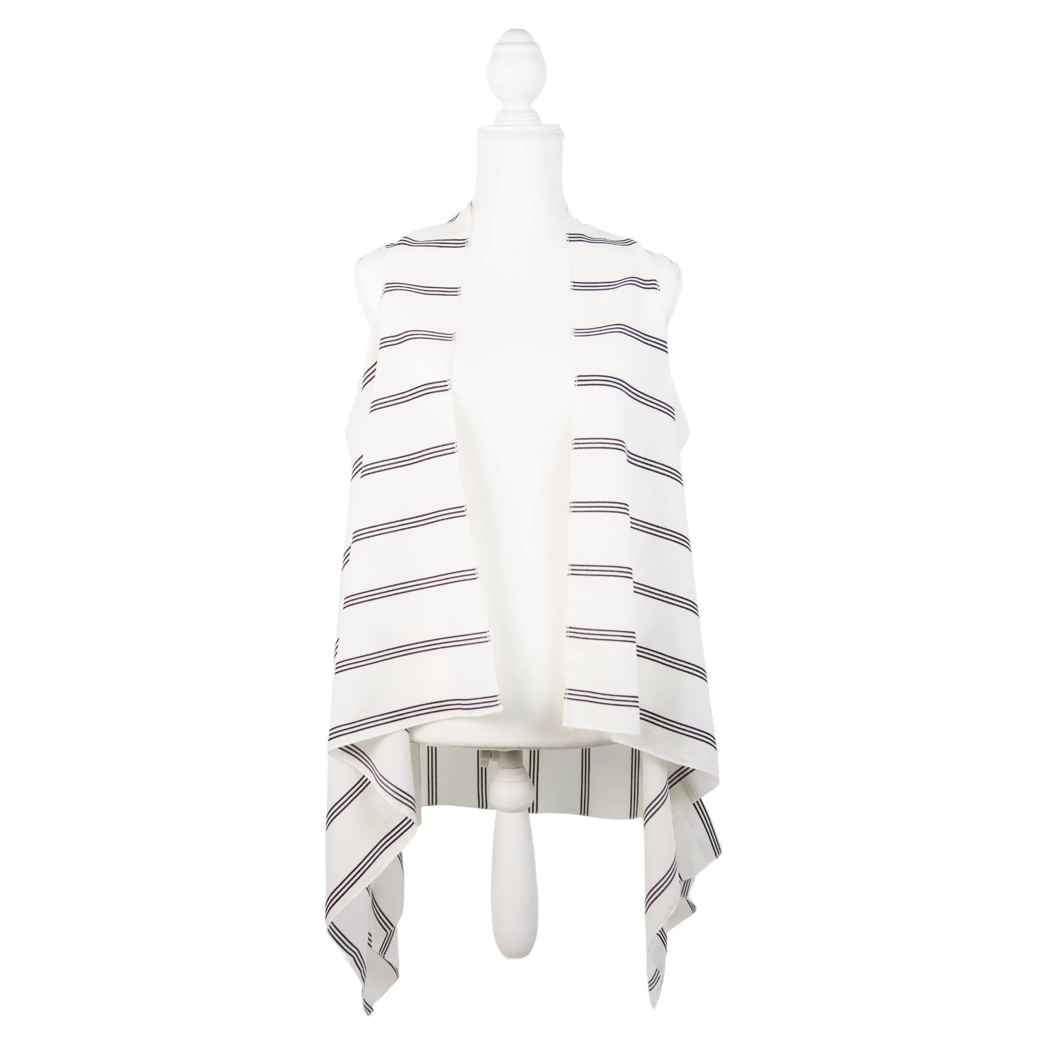 Striped Cover Up - White
