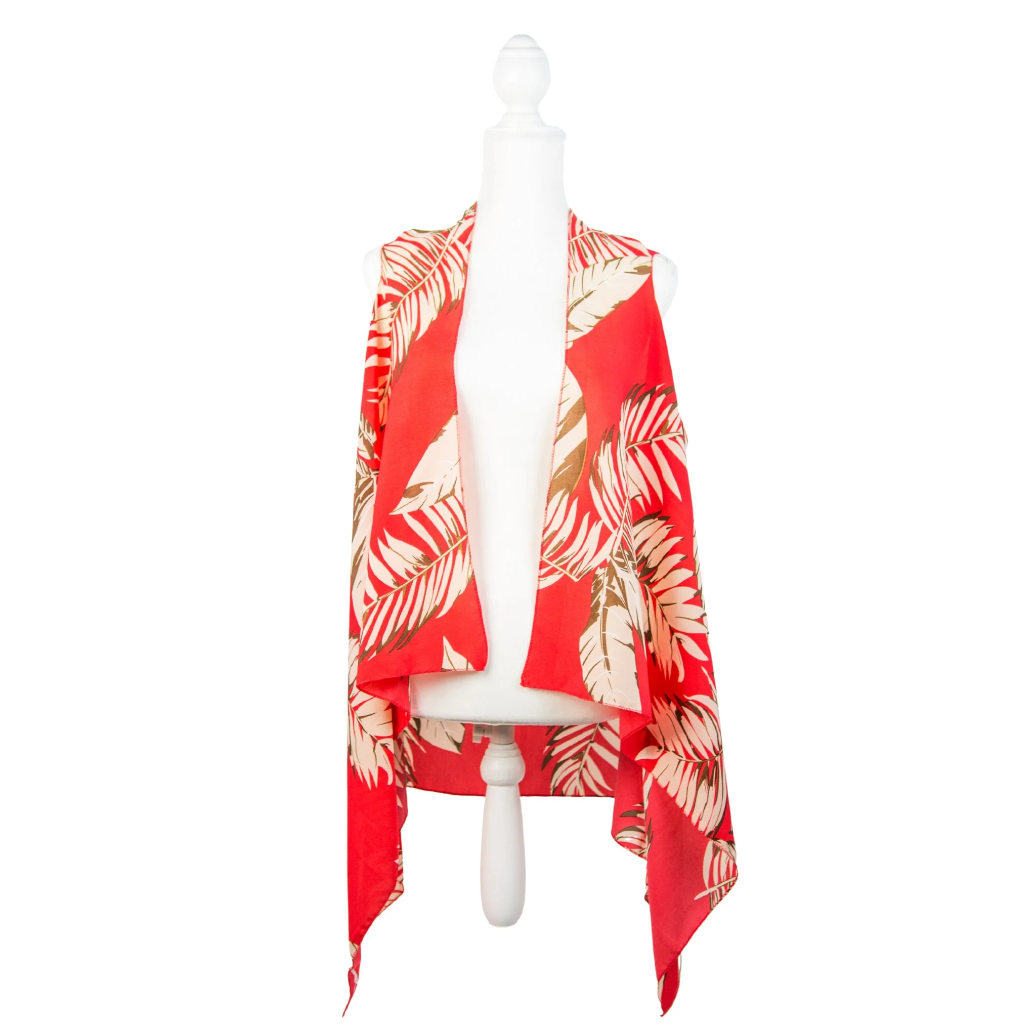 Hawaiian Cover Up - Red/Beige