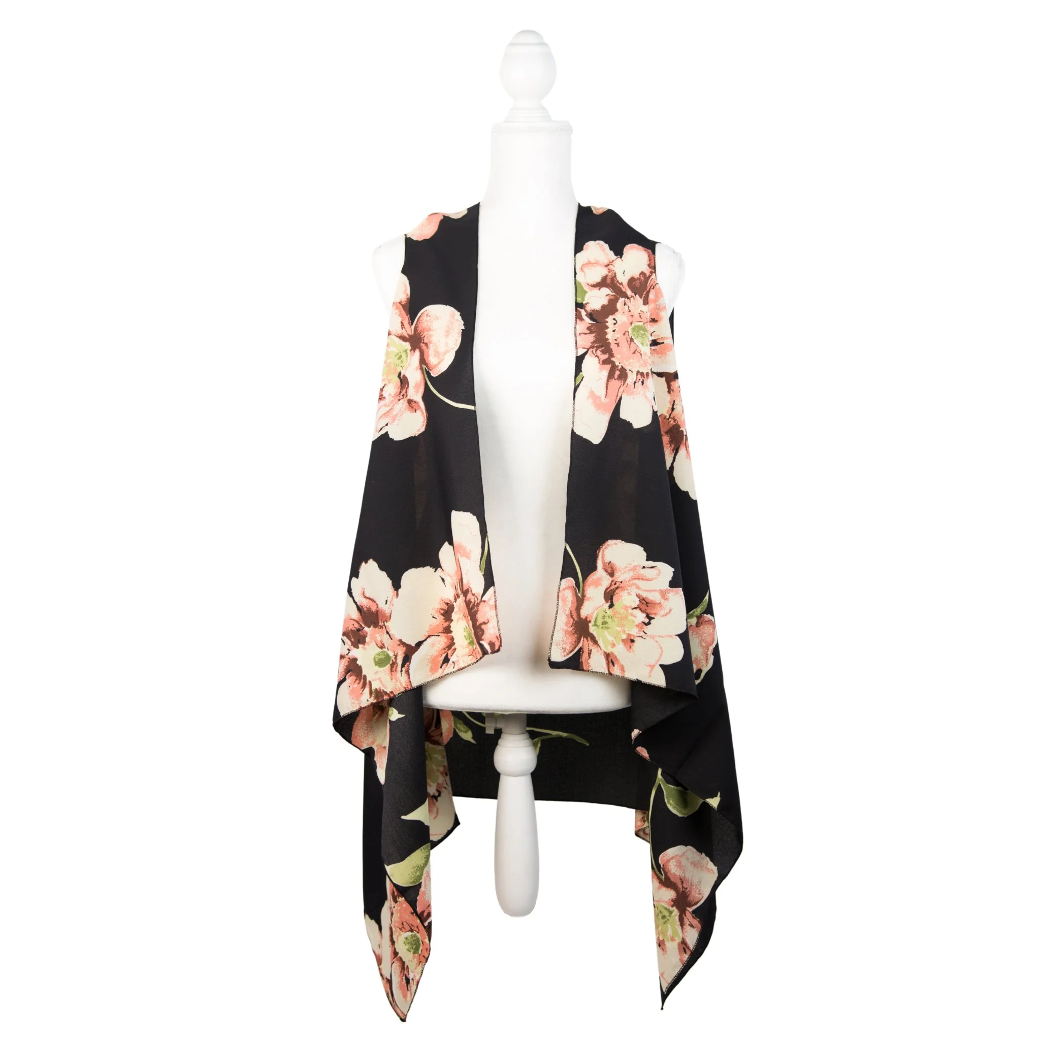 Spring Flower Cover Up - Black