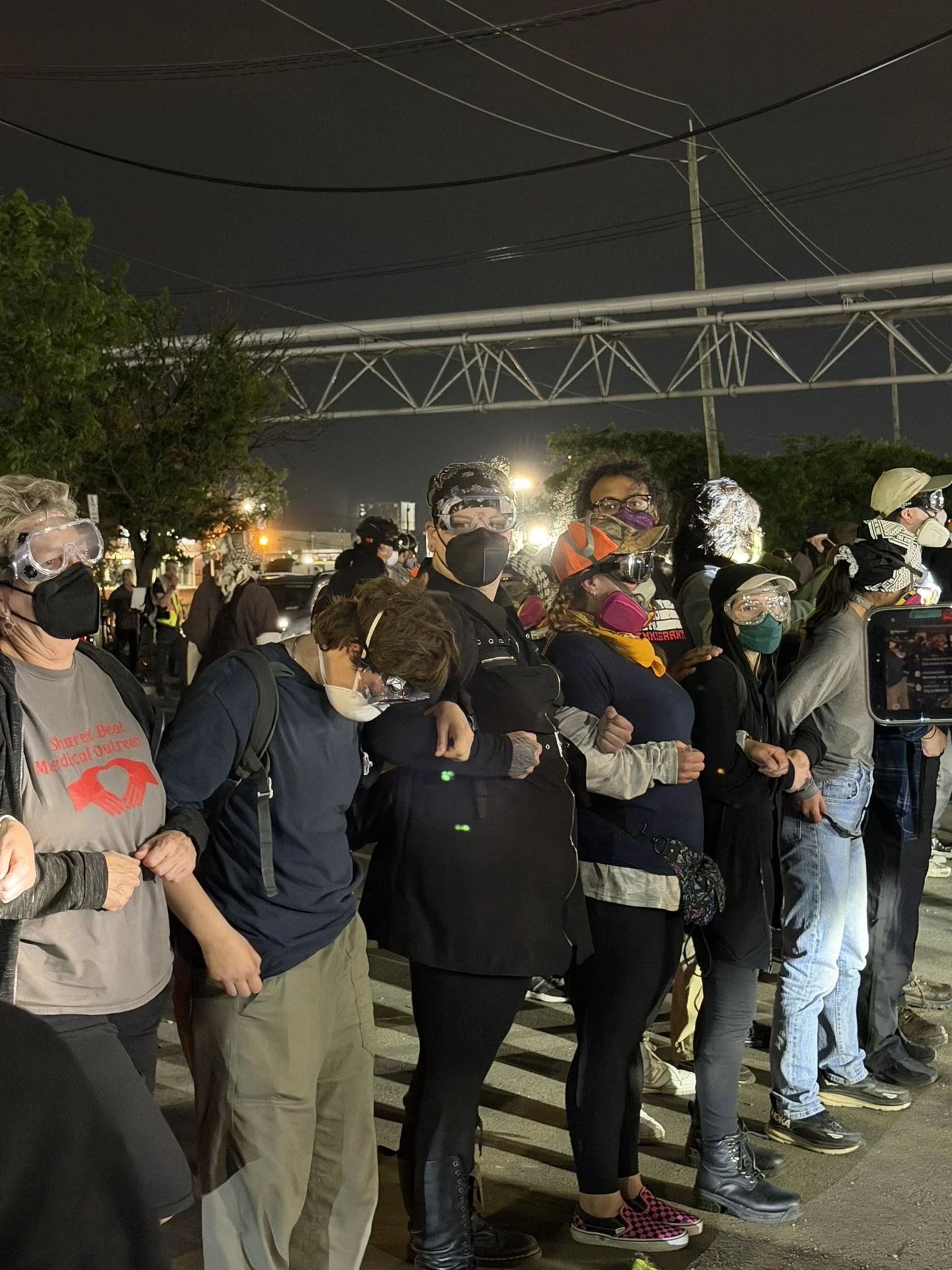 7 Protesters in Line.JPEG
