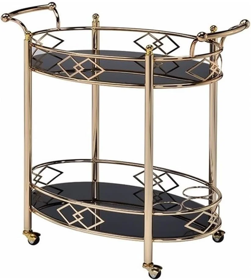 Sleek and a little art deco, this bar cart screams that I care about my cocktails in all the best ways, even if you don't visit it as much as that casino bar when you get home:)
