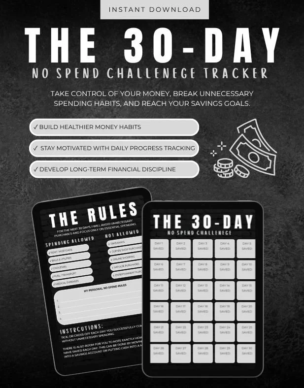 30-Day No Spend Challenge Tracker