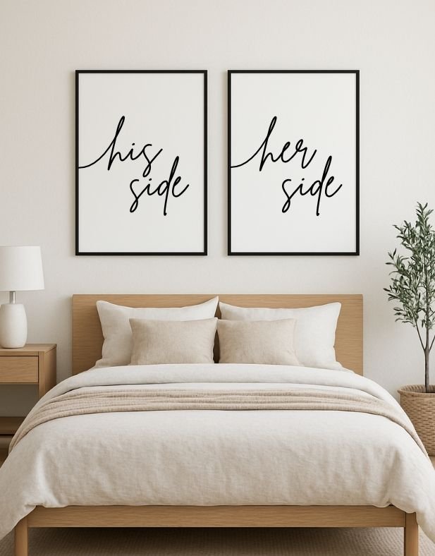 His Side & Her Side Print