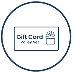 Gift card for Valley Vet featuring a small gift box icon.
