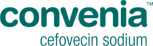 Convenia logo with the words 'cefotecin sodium' underneath.