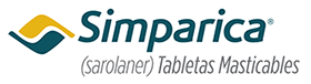 Logo of Simparica, a brand of parasite medicine.