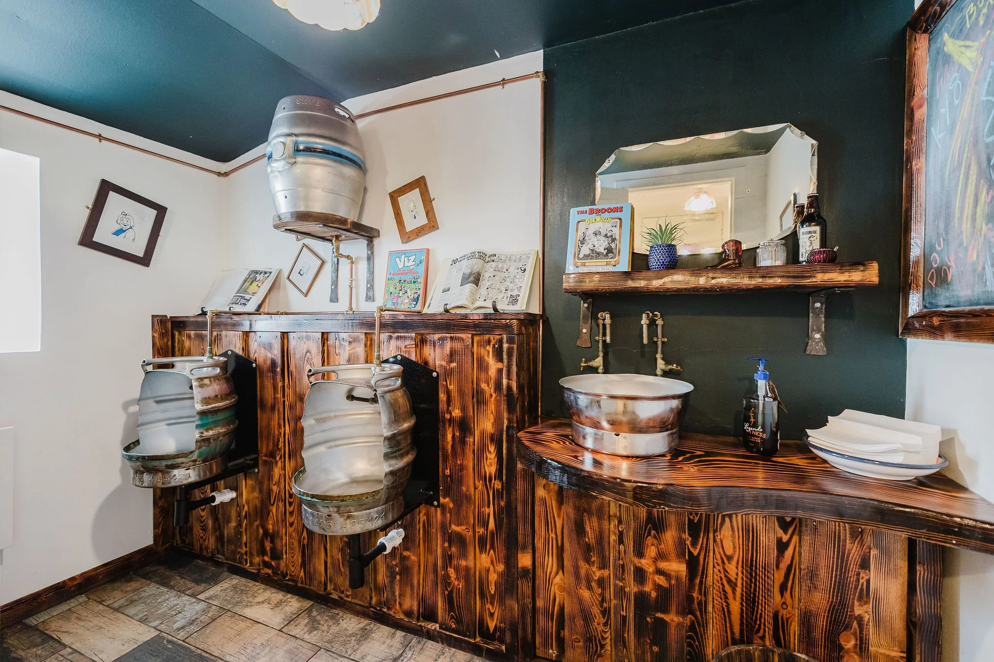 Yes gents, they’re bespoke beer keg urinals and a few pennies were spent on them. 