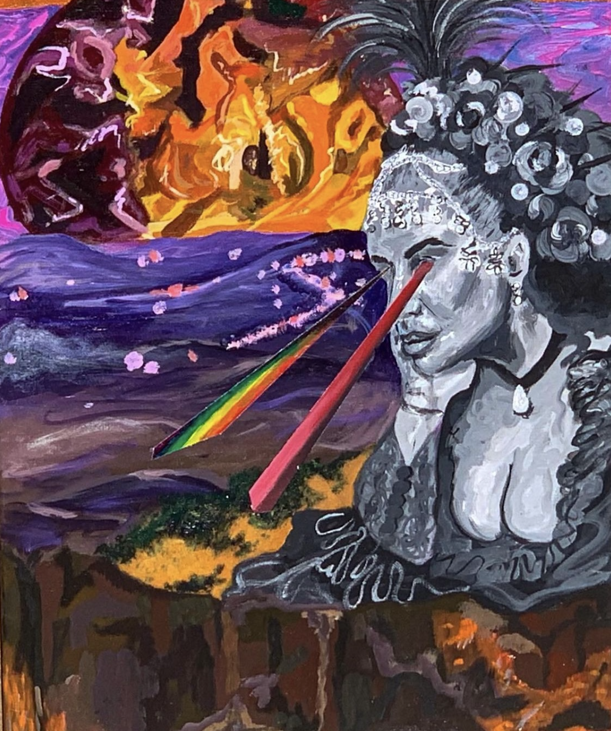 "Wandering", Acrylic on Canvas, 16 x 20, 2021