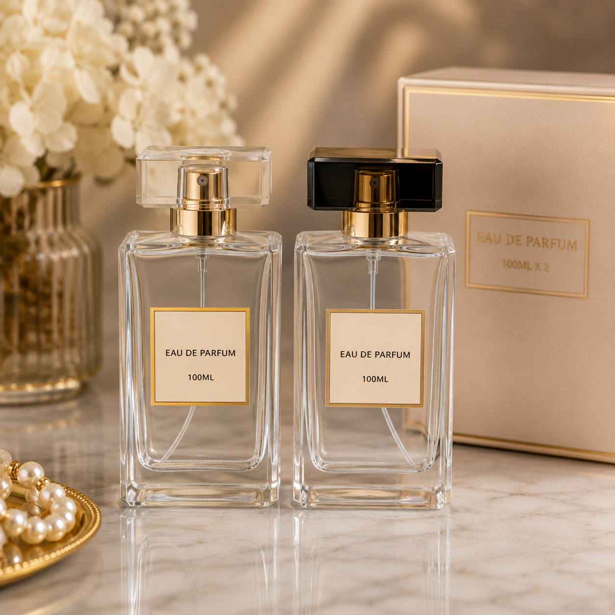 Rectangle Perfume Bottle Pack of 2
