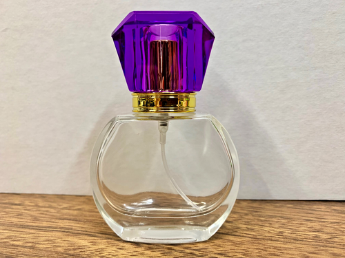 Empty Refillable Perfume Spray Glass Bottle, Choose From 4 Cap Colors