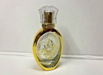 Glass Gold Sprayer Gold Decorated Perfume Bottle