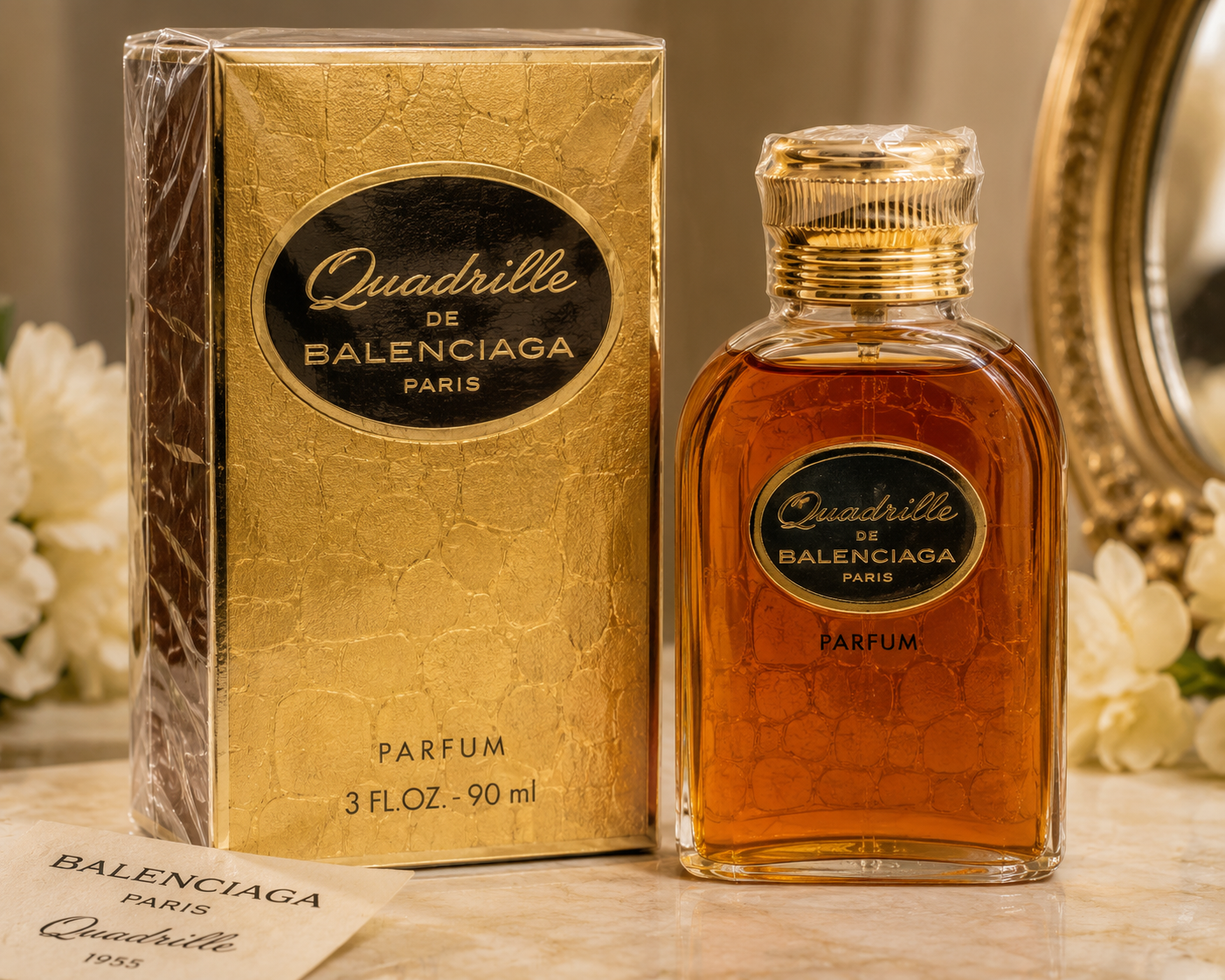 Vintage Huge Sealed Quadrille Perfume by Balenciaga – 3 oz (90 ml)