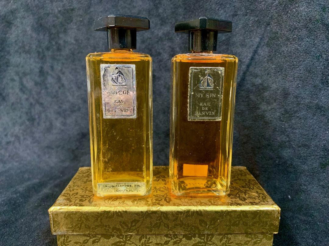 Vintage Lanvin Arpège Eau De Lanvin & My Sin Eau De Lanvin 2 oz Fragrance Collection