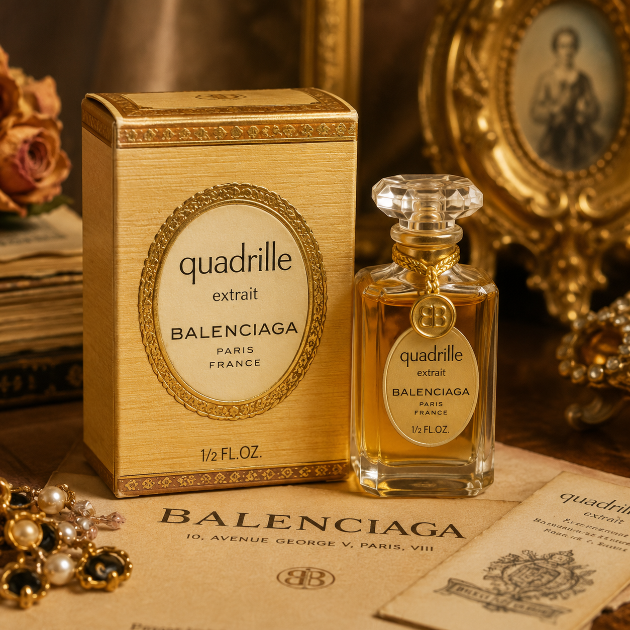 Vintage 1/2 oz Quadrille Extrait by Balenciaga