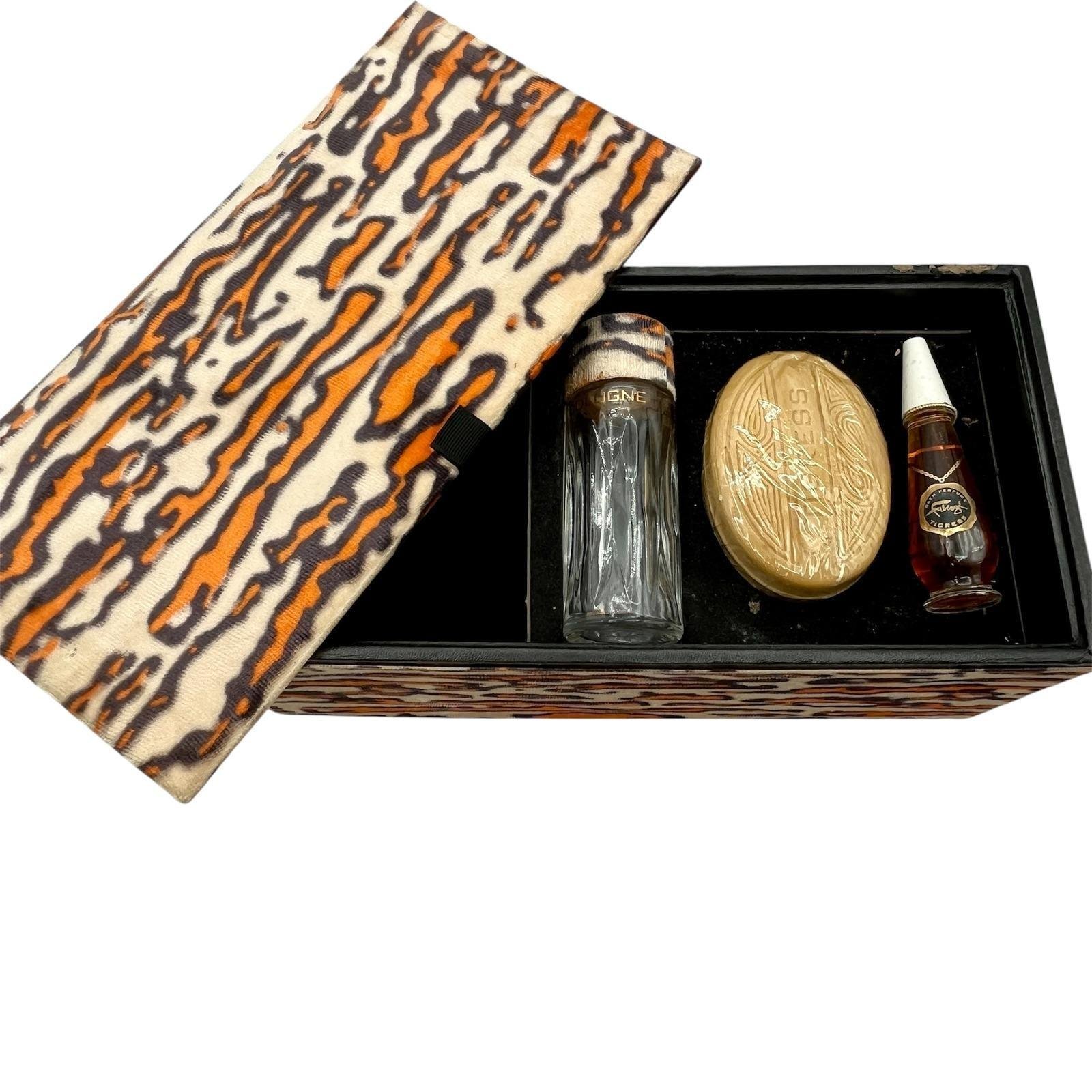 Vintage Fabergé Tigress 3-Piece Gift Set with Pouch