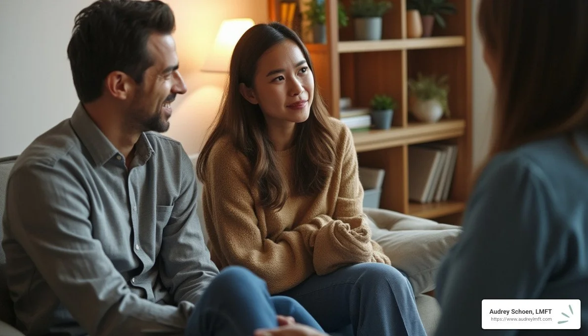 Couple in a therapy session - marriage counseling sacramento ca