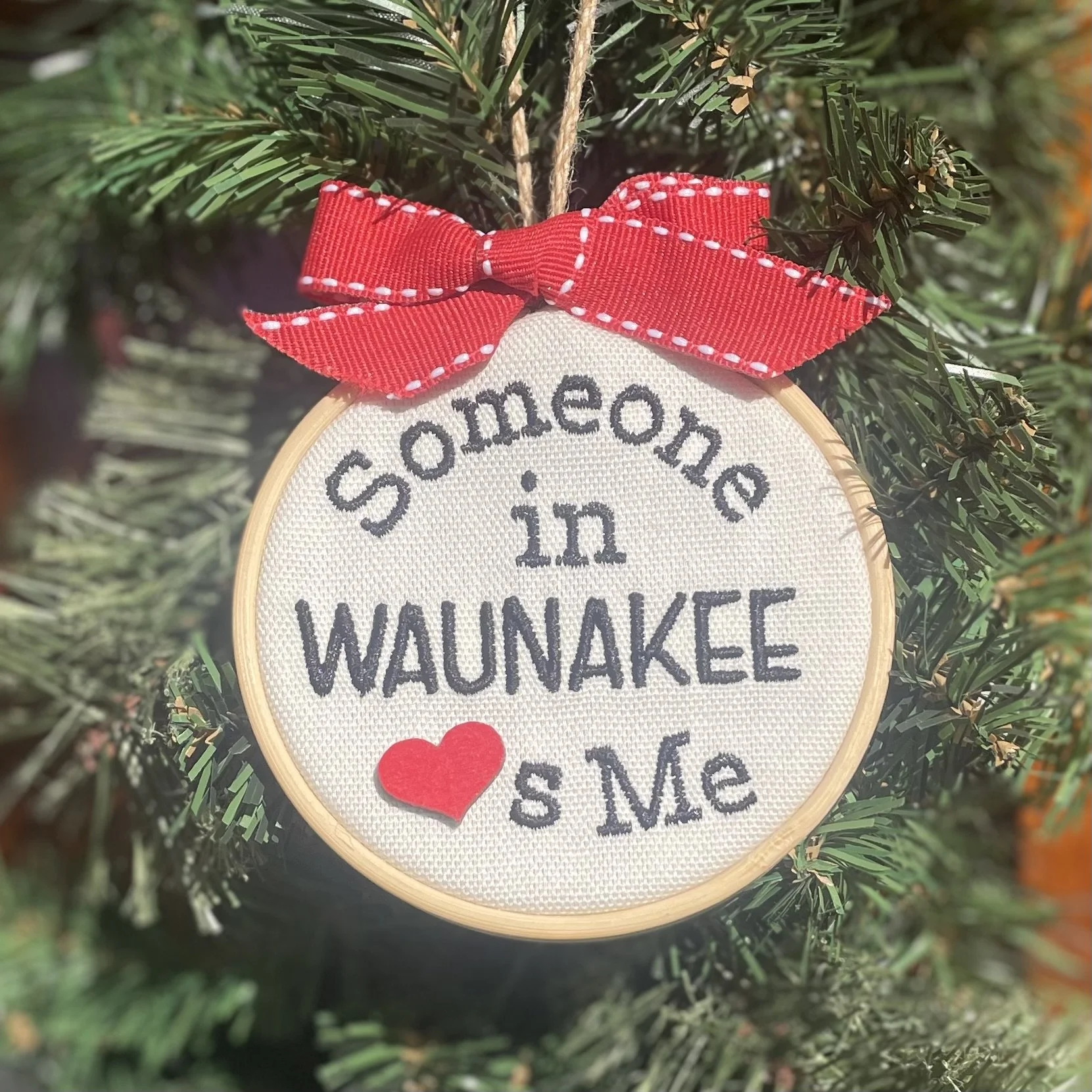 Someone in Waunakee Loves Me Ornament