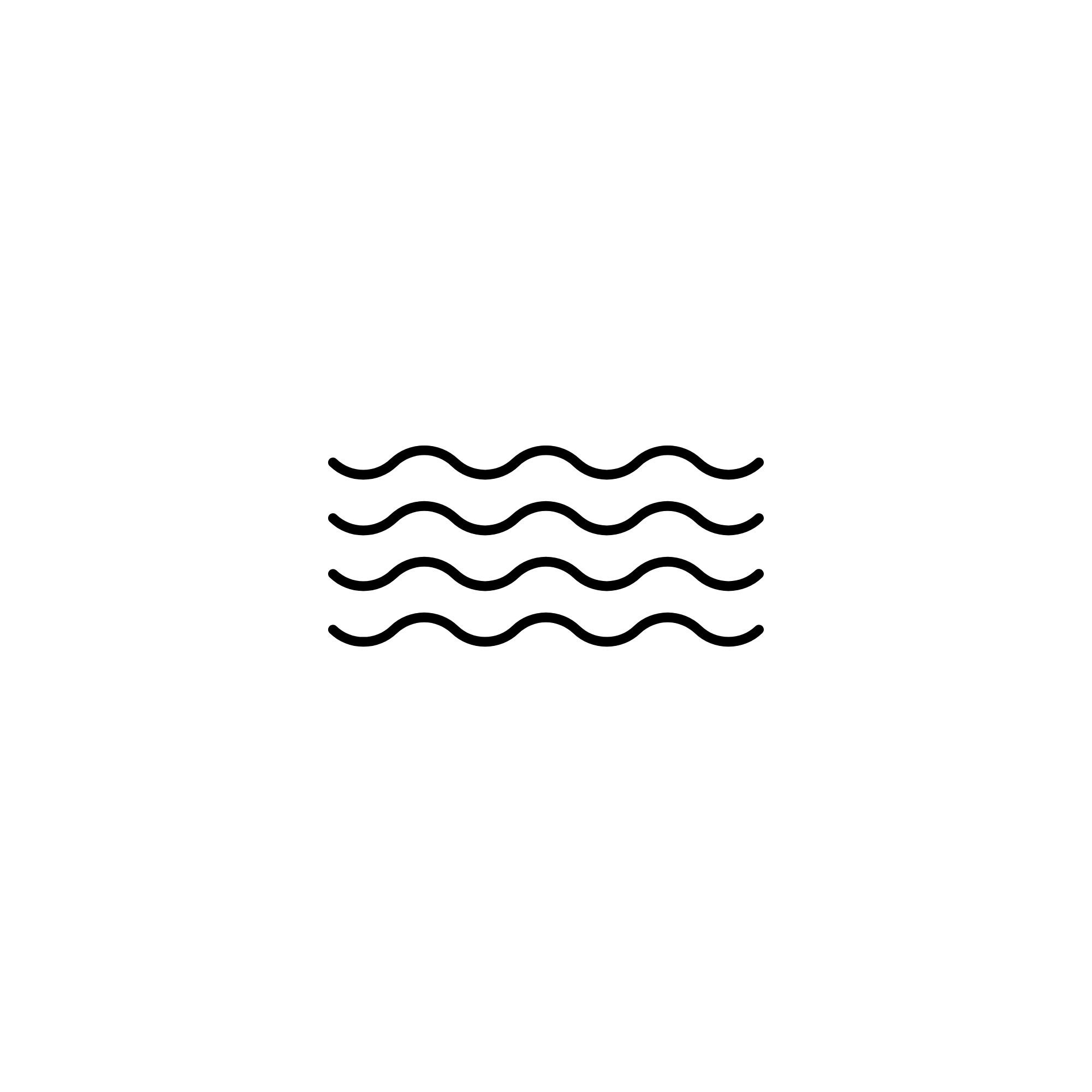 Une illustration de lignes ondulées représentant l'eau ou la mer.