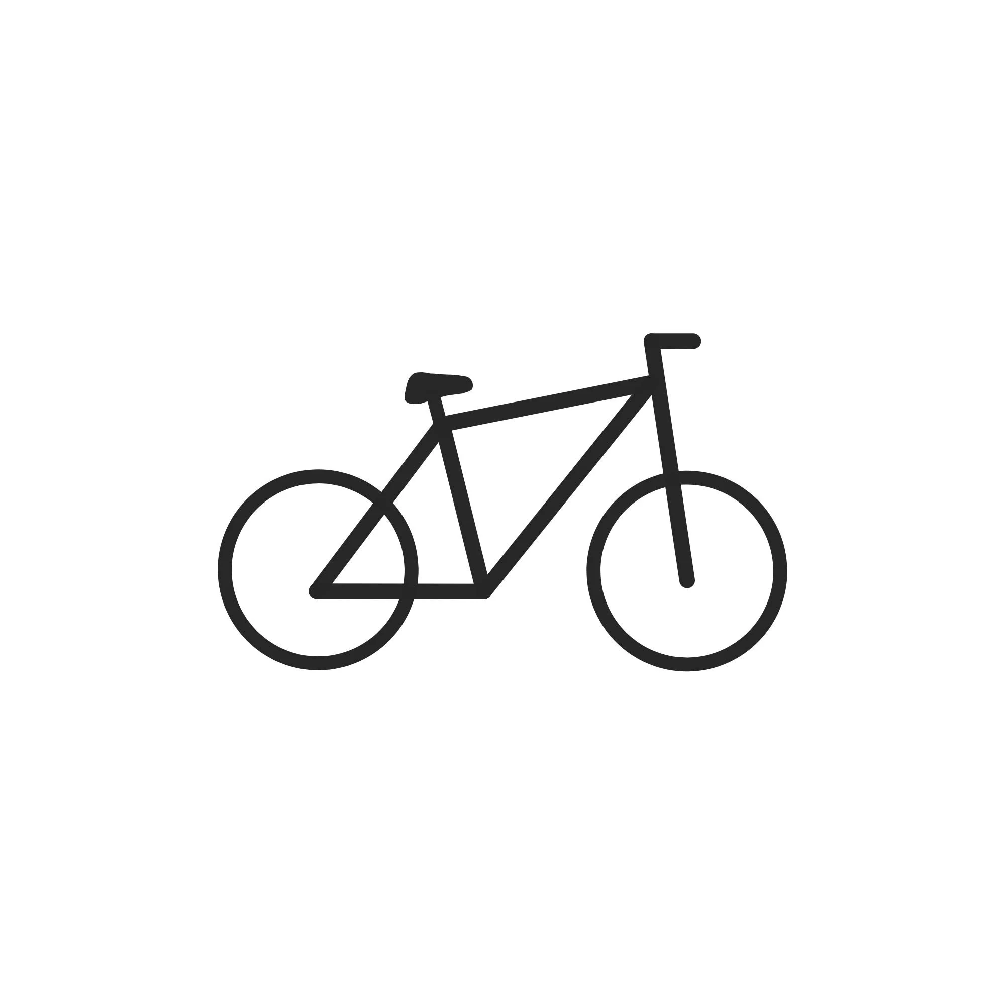 Silhouette d'un vélo de cyclisme.