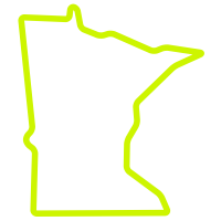 Outline of the state of Minnesota.