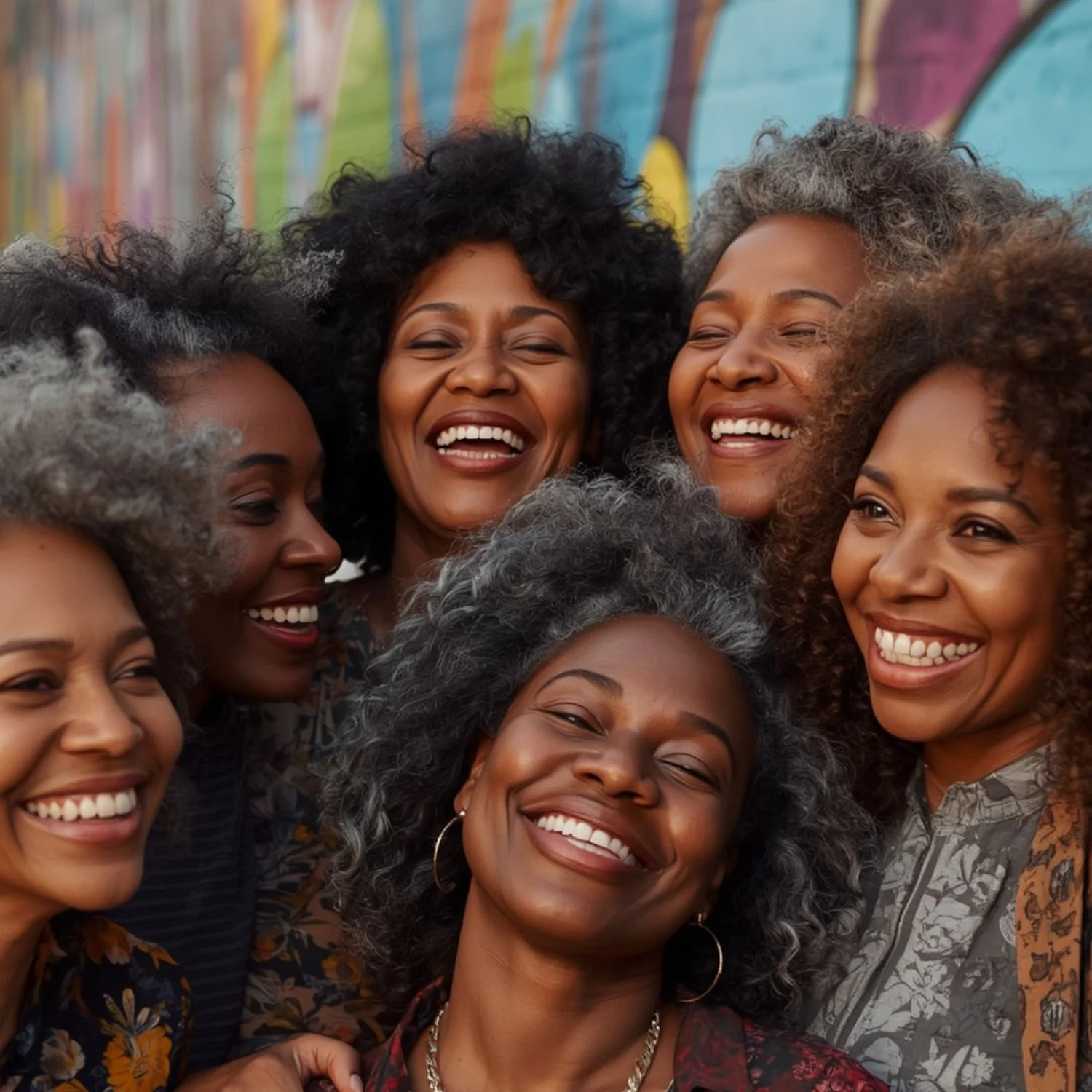 Group of mature Black women smiling