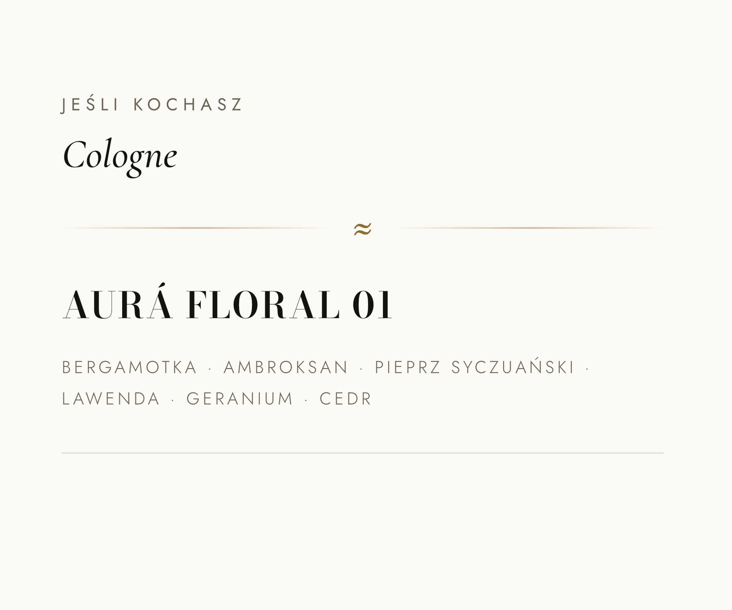 Text in Polish and English on a light beige background with a minimalist design promoting floral arrangements and related products.
