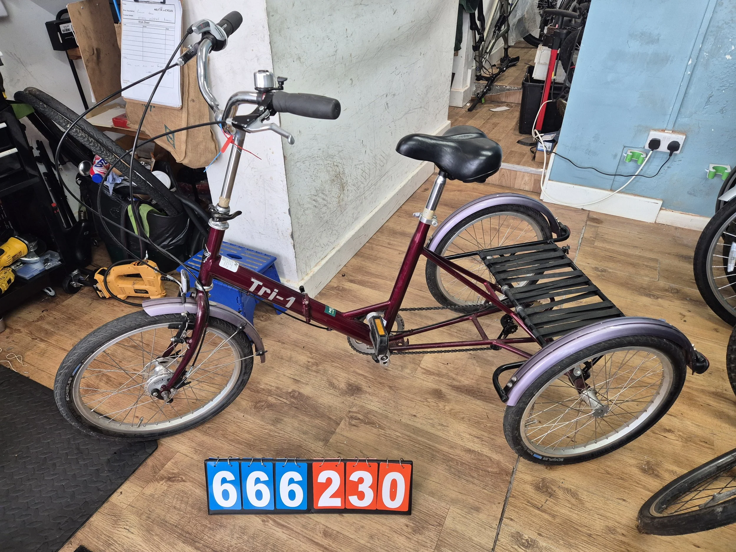 Tri-1 3 wheeler - Burgundy, 17.5" Frame