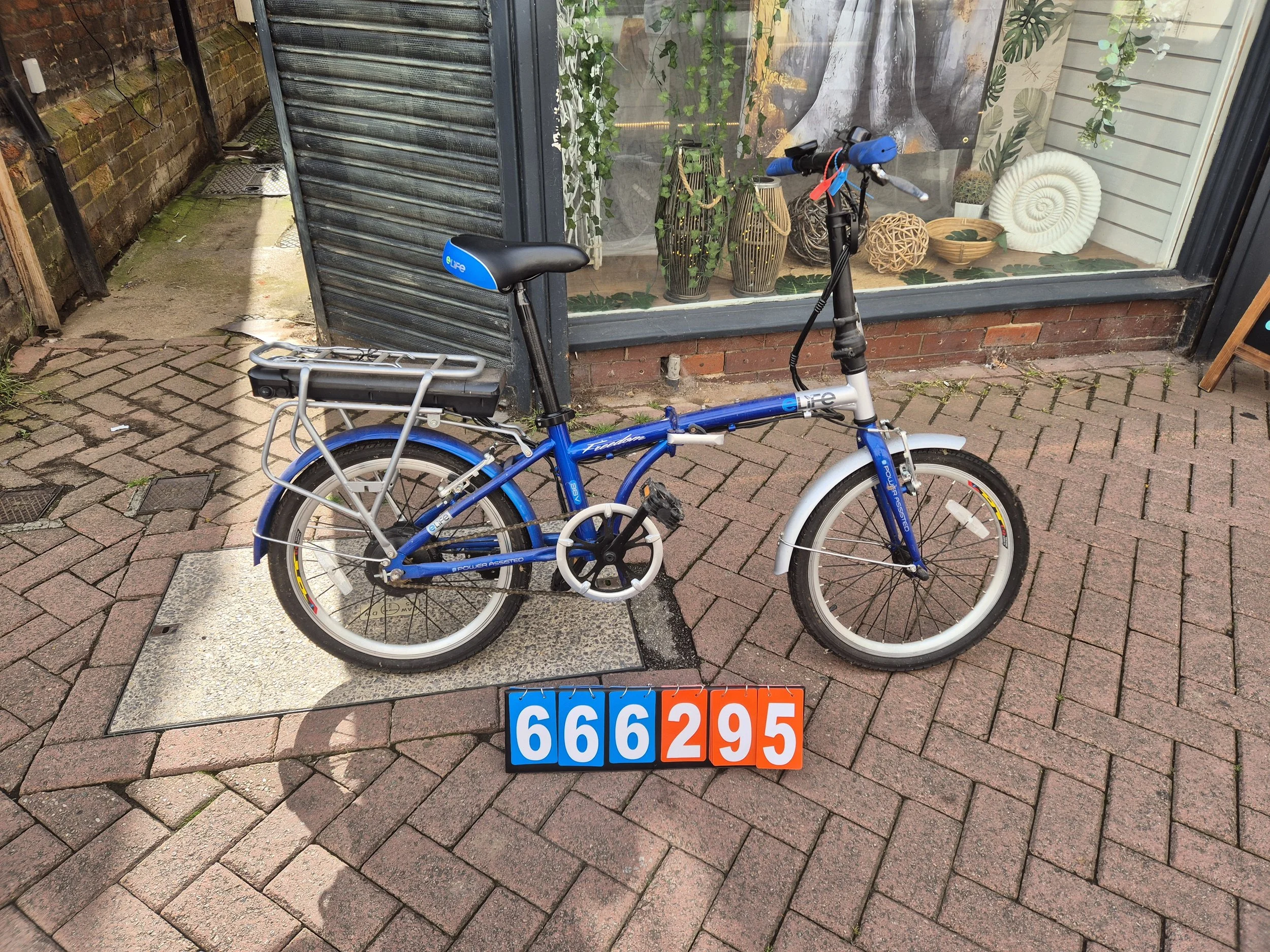 Freedom E-life Fold up Electric Bike  - Blue, 11.5" frame