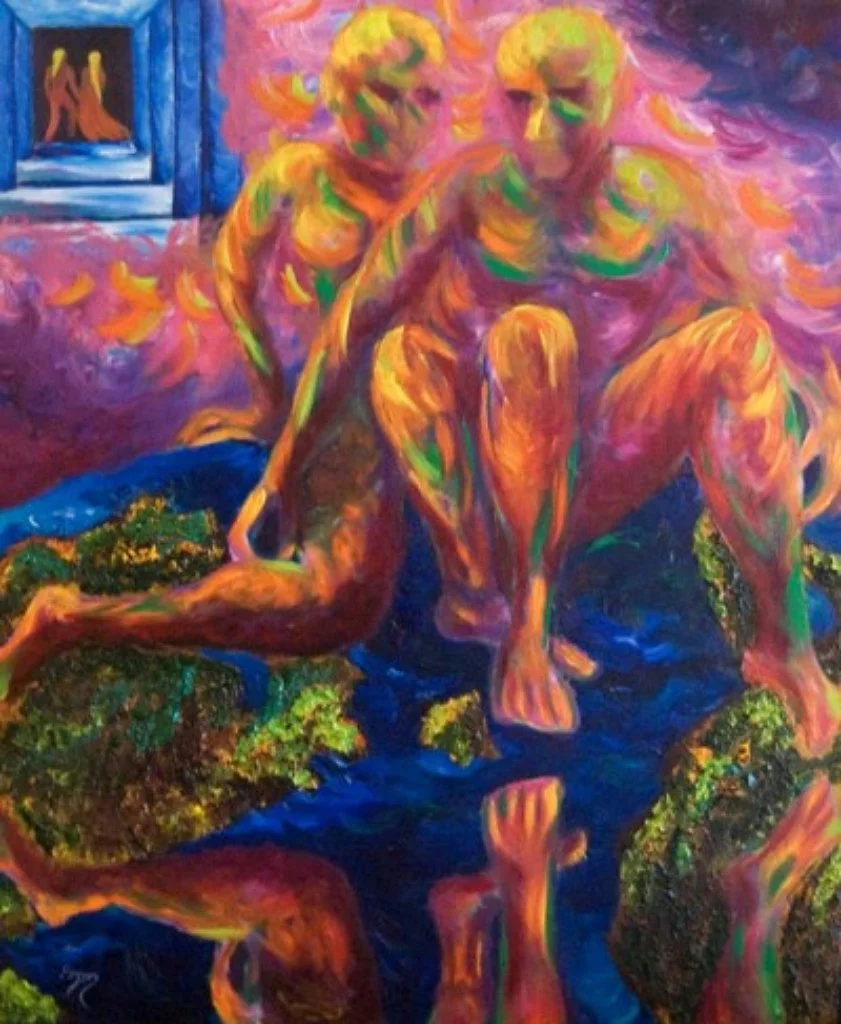 Travelers, oil on 36x48 canvas