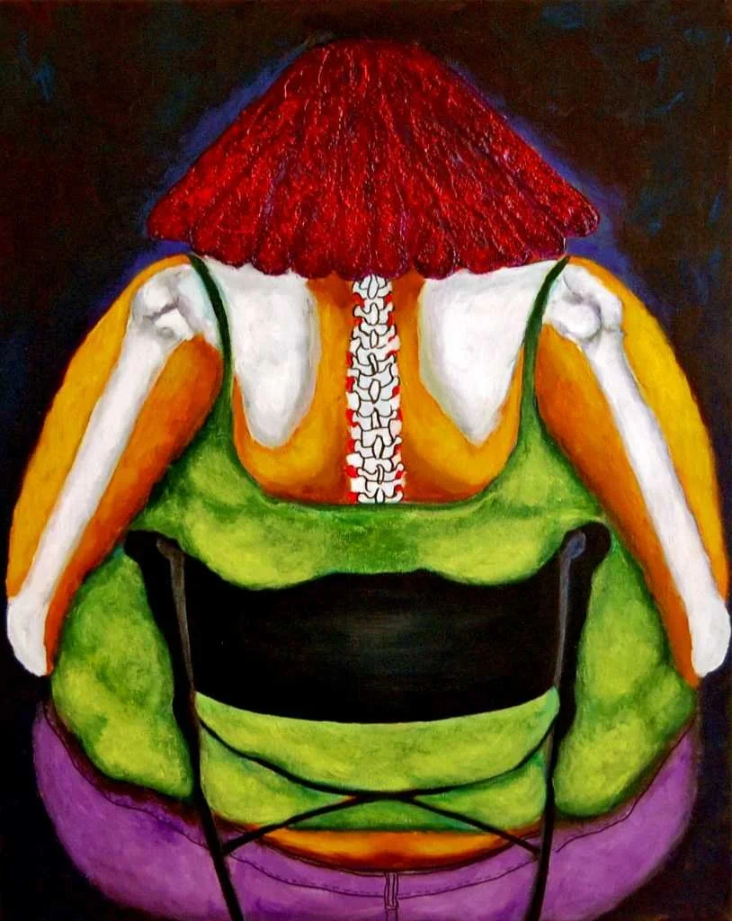 hush shirley, acrylic on 24x30 canvas