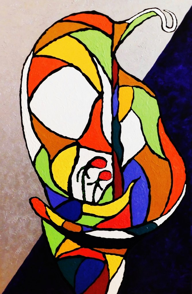 Calla Surprise, acrylic on 20x30 canvas