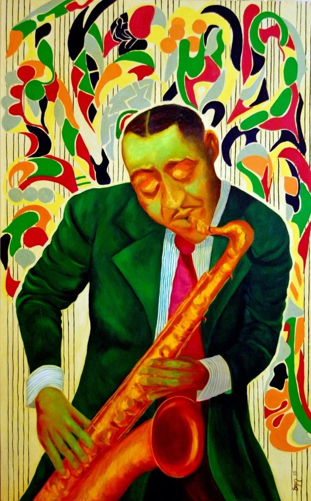 The Prez, oil on 24x48 canvas