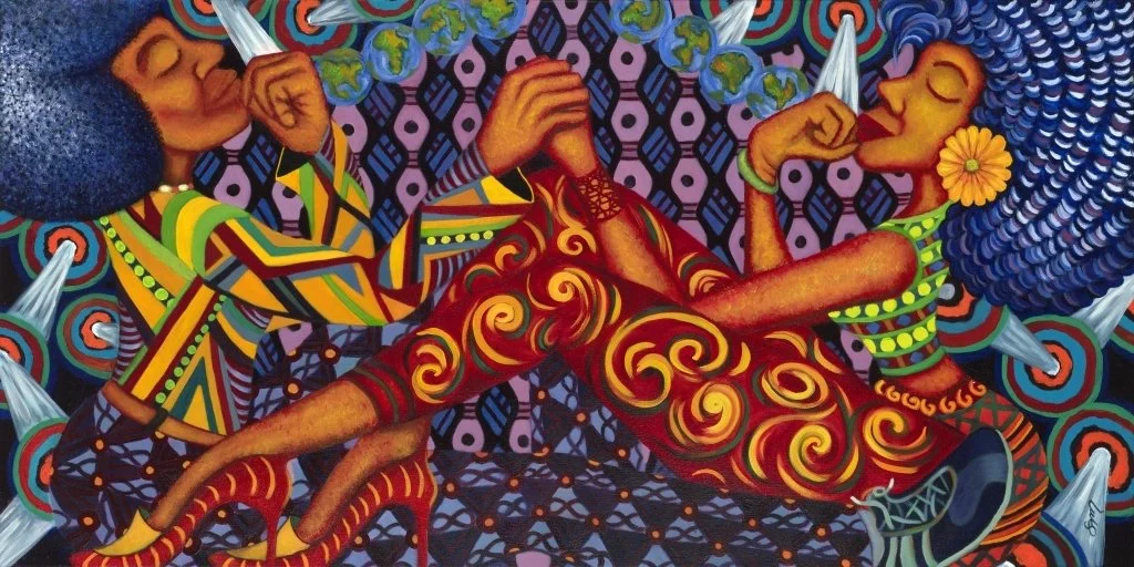 Vibe, oil on 25x50 canvas (Sold)