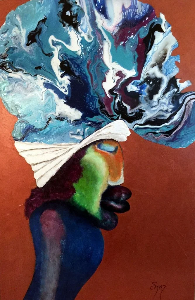 Glory in the Crown acrylic on 20x24 canvas