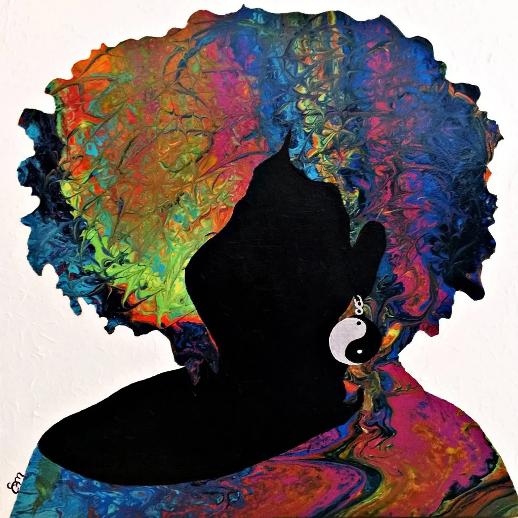 The Way We Silhouette, acrylic on 25x25 canvas (Sold)