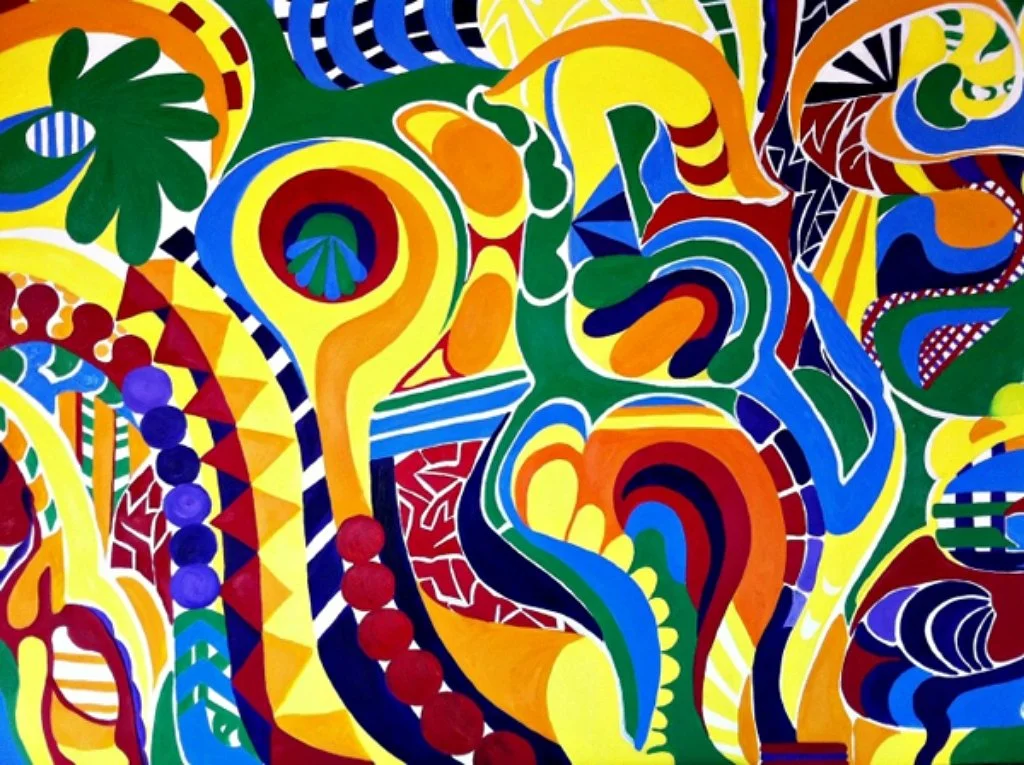 Happiness is Loud, oil on 36x48 canvas (Sold)